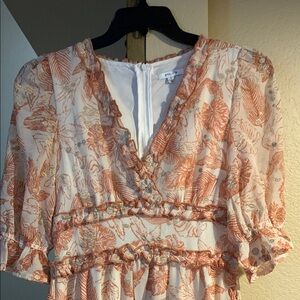 Pink Tropical Floor-Length Dress